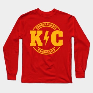 Kansas City - Sunday Funday Vintage Stamp Long Sleeve T-Shirt